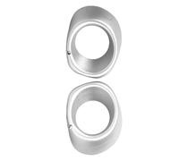 Rejillas Frontales Compatible Con Mitsubishi Para Outlander 2013 2014 2015 Juego De 2 Marcos De Faros Antiniebla Delanteros Izquierdo Derecho Referencia 6400D571(Silver)