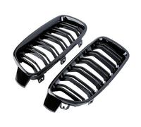 Rejillas Frontales de Radiador 2 Uds Rejillas Delanteras Izquierda Derecha Compatibles Con Rejilla De Riñón Para Serie 3 F30 F35 OE 51130054493 51130054494 Parrilla delantera coche(Double line)