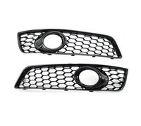 Rejillas Frontales De Radiador Par Cubiertas Rejilla Luz Antiniebla Cromada/brillante Para Parachoques Delantero Coche Para A3 8P 2009 2010 2011 2012 2013 Coche Rejilla Marco(Black Normal Model)