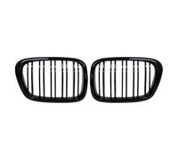 Rejillas Frontales De Radiador Para E39 Para Serie 5 525 528 530 Para M5 1997-2003 Parrilla Delantera Capó Negra Brillante ABS Doble Línea Coche Rejilla Marco(Gloss Black)