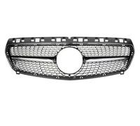 Rejillas frontales de radiador Para Mercedes Para Benz A Clase W176 Rejilla De Parachoques Delantero Ajuste Para A35 A180 A200 A250 A260 2013-2018 Pieza Automóvil Parrilla Delantera(B Black)
