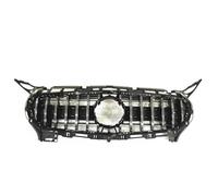 Rejillas frontales de radiador Para Mercedes Para Benz C190 R190 Para AMG GT S GTS 2015-16 Coupe Parrilla Delantera 2 Puertas Carreras Parachoques Superior Capó Rejilla Malla Rejillas Frontales(Plata)