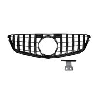 Rejillas frontales de radiador Para Mercedes Para Benz Clase C W204 2008-2014 Rejilla Media Parachoques Delantero Entrada Aire Gt Piezas Automóvil Parrillas delanteras(Negro)