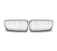 Rejillas Frontales De Radiador Para Serie 7 Para E38 730IL 735I 728I 750I Sedán 1999-2001 Capó Delantero Parachoques Parrilla Una Sola Lama Coche Rejilla Marco(Chrome)