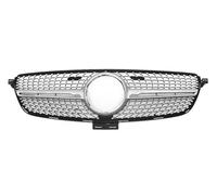 Rejillas frontales de radiador Parrilla De Parachoques Rejilla Entrada Delantera Para Mercedes Para Benz GLE Clase W166 2015-2019 Radiador Tuning Malla Media Parrilla Delantera(B Silver)