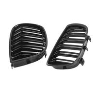 Rejillas Frontales de radiador Parrilla Delantera Tipo riñón para BMW E81, E87, 120d, 120i y 130i, Color Negro Brillante, ABS automático, años 04 a 06.