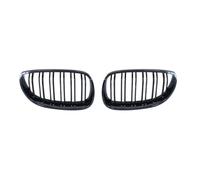 Rejillas Frontales De Radiador Parrilla Parachoques Delantero Coche Doble Listón En Negro Brillante Para E60 Para E61 Para Serie 5 2003-2009 Coche Rejilla Marco(Double Line Black)