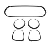 Rejillas frontales de radiador Rejilla de Coche de 5 piezas de embellecedores de repuesto para rejilla de luz trasera y faro delantero, compatibles con Mini F55, F56, F57, One Cooper S, JCW 2014+