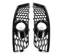 Rejillas frontales de radiador Rejilla de Coche de Rejilla de carreras para faros antiniebla delanteros Audi A3 8P 2009-2013, 1 par de malla de panal.(Glossy Black)