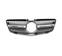 Rejillas frontales Para Benz ML Class W164 2005-2008 Parrillas Delanteras Carreras Rejilla Admisión Aire Estilo Diamante Kit Carrocería Exterior(Plata)