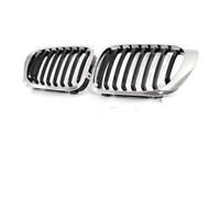 Rejillas frontales Para BMW Serie 3 E46 Coupé Cabriolet 1998-2001 2 Puertas Parrilla Carreras Una Sola Lama Color Negro Carbono Cromado M(Chrome Black)