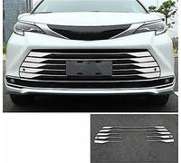 Rejillas Frontales para Toyota para Sienna 2021 2022 Cubierta Parrilla Delantera Red Media Coche Tira Embellecedora Decorativa(Style B 8pcs)