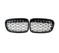 Rejillas Frontales, Parrilla Delantera ABS Delantero Racing Rejilla Uso Apto para BMW F21-F20 1 Negro Silver Series