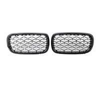 Rejillas Frontales, Parrilla Delantera ABS Delantero Racing Rejilla Uso Apto para BMW X5 X6 F15 F16 F85 F86 Plata Negro