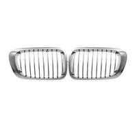 Rejillas Frontales,Parrilla Delantera Parrilla Delantera cromada Plateada de 2 Piezas Uso Apto para BMW E46 M3 Serie 3