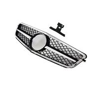 Rejillas Frontales Parrilla Delantera Racing Grill Tuning para Benz Clase C W204 2007-2014 GT para AMG Diamond Facelift Decorativa(Am Full Silvery)