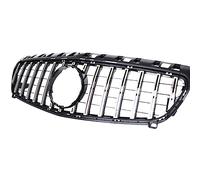 Rejillas Frontales Racing GT Grill Medio ABS Rejilla para Mercedes Clase A W176 Hatchback 2013-2015 Decorativa(Plata)