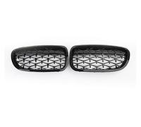 Rejillas Frontales Radiador Car Kidney Grill Dual Slats Diamond Black Racing Grill Para F10 F11 F18 5-Series 2010-2016 Accesorios Automóviles Pieza Repuesto Rejilla Delantera(Todo negro)