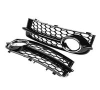 Rejillas Frontales Radiador Luz Antiniebla Delantera Coche 2 Uds. Cubierta Rejilla Lámpara Antiniebla Tipo Panal Parrilla Para TT 8J 2006-2014 Estilismo Coche Rejilla Delantera(Chrome Sliver)