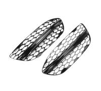 Rejillas frontales radiador Para Benz Clase C W205 C250 C300 C350 2015-2018 1 Par Luz Antiniebla Parachoques Delantero Cubierta Rejilla Ventilación Parrilla Del Radiadors(Glossy Black)