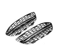 Rejillas frontales radiador Para Benz Clase C W205 C250 C300 C350 2015-2018 1 Par Luz Antiniebla Parachoques Delantero Cubierta Rejilla Ventilación Parrilla Del Radiadors(Black Chrome)