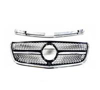 Rejillas Frontales Radiador Para Mercedes Para Benz Para Vito V W447 Rejilla Delantera Estilo Diamante Parachoques Con Entrada Aire Similar A La V250 V300 V260 Parrilla Doble Línea(15-19 Black3)