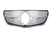 Rejillas Frontales Radiador Para V-CLASS W447 2015 2016 2017 2018 2019 Rejilla GT Diamante Cromado Negro Para V260 V250 Rejilla Carreras De Parachoques Delantero(D sliver with camera)