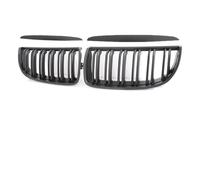 Rejillas Frontales Radiador Parrilla Delantera Tipo Riñón para Serie 3 E90 E91 Pre-Facelift 2005-2008 320i 330 Fibra Carbono Cromada Negra Mate Brillante(Matte Black)