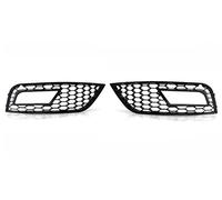 Rejillas Frontales Radiador Parrilla Luz Antiniebla Rejilla Inferior Parachoques Delantero Cromado Brillante Para Para A4 B8.5 Edición Estándar 2013-2016 Rejilla Delantera(Bright Black)