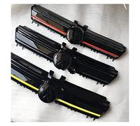 Rejillas Frontales Radiador Parrilla Malla Parachoques Delantero Coche ABS Para VW Para Golf MK7 Para GTI Para R 2015 2016 2017 Parrilla Delantera(Silver stripe)