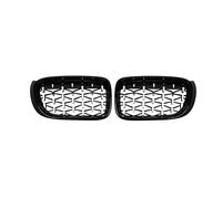 Rejillas Frontales Radiador Racing Grills Car Front Kidney Grill Grille Silver Black Reemplazo Para X3 X4 F25 F26 2014-2017 Auto Accesorios Externos Rejilla Delantera(Black Silver)