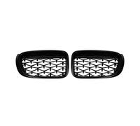 Rejillas Frontales Radiador Racing Grills Car Front Kidney Grill Grille Silver Black Reemplazo Para X3 X4 F25 F26 2014-2017 Auto Accesorios Externos Rejilla Delantera(Negro)