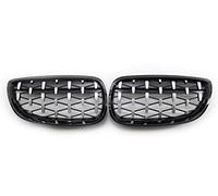 Rejillas Frontales Radiador Rejilla Coche Tipo Meteorito ABS Rejilla Riñón Piezas Modificadas Para E90 E92 E93 2006-2009 Para E92 E93 Coupe 2005-2008 Rejilla Delantera(Black sliver)