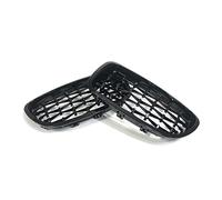 Rejillas Frontales Radiador Rejilla Frontal Cromada Plateada Y Negra Para 5 Series F10 F11 F18 M5 2010 2011 2012 2013 2014 2015, Parrilla Automática De Doble Barra(All Black Diamond)