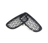 Rejillas Frontales Radiador Rejilla Frontal Cromada Plateada Y Negra Para 5 Series F10 F11 F18 M5 2010 2011 2012 2013 2014 2015, Parrilla Automática De Doble Barra(Black Silver Diamond)