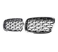 Rejillas Frontales Rejilla ABS Front Hood Kidney Grill para E70 E71 X5 X6 2007-2014 Decorativa(Plata)