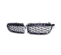 Rejillas Frontales Rejillas De Riñón Cromadas para 3 Series 2012-2018 Meteor Style Racing Grills Decorativa(Full Silver)