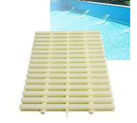 Rejillas modulares de Alta Resistencia para Piscinas: Rejillas de desbordamiento de Tres Orificios, aptas para Piscinas elevadas, pasillos y Balcones, 20 x 100 cm, 15 Piezas por Paquete, fác