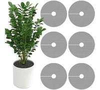 Rejillas para macetas de 15.7 pulgadas, 4 piezas de cubiertas de tierra para macetas cortables, protector de plantas para proteger las plantas de mascotas o bebés