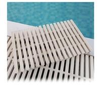 Rejillas para piscinas, rejilla de desagüe de desbordamiento de piscina premium - Rejilla de canal de PVC duradera, alfombrilla de desagüe para baño empalmable, cubierta de canaleta para interior
