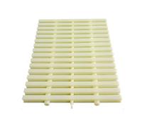 Rejillas para piscinas, rejilla de desagüe y rebosadero color hueso para piscinas - 20x100 cm, 2 tapas de salida desmontables para piscinas elevadas y duchas de balcón, solución de drenaje durade