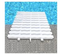 Rejillas para piscinas, rejilla de drenaje de desbordamiento para piscinas - Rejilla de canalón de 100 cm para entradas de vehículos, patios y terrazas, sistema de drenaje de 4 piezas con tres in