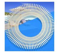 Rejillas para piscinas, rejilla de drenaje para piscinas, cubierta de canaleta de plástico ABS de 13.8 pulgadas, rejilla de rebosadero para mantenimiento de alcantarillado, tira de rejilla beige,