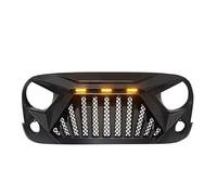Rejillas Parachoques Delanteras Para Jeep Para Wrangler 2007-2022 JK JL JT 4x4 Con Luz Diurna LED Amarilla Auto Kühlergrill