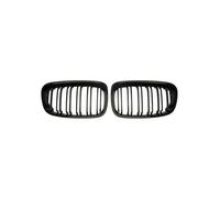 Rejillas Parachoques Delantero Para Serie 1 F20 Y F21 2011-2014 Parachoques Delantero Parrilla Riñón Parrillas Carreras Rejillas Doble Listón En Negro Brillante Rejilla Frontal(Double matte black)