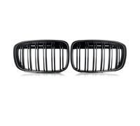Rejillas Parachoques Delantero Para X1 F48 F49 2016 2017 2018 2019 Rejilla Riñón Delantera Doble Línea Para Parachoques Coche Carreras Color Negro Brillante 1 Par Rejilla Frontal