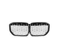 Rejillas Parachoques Delantero Para X5 G05 2019-2023 Rejillas Parachoques Delanteras Estilo Diamantes Cromados Parrillas Doble Listón Carreras Línea Brillante Rejilla Frontal(Diamond-Chrome Black)