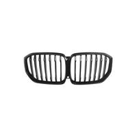 Rejillas Parachoques Delantero Para X5 G05 2019-2023 Rejillas Parachoques Delanteras Estilo Diamantes Cromados Parrillas Doble Listón Carreras Línea Brillante Rejilla Frontal(Single-Glossy Black)