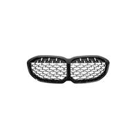 Rejillas Parachoques Delantero Parrilla Delantera Tipo Riñón Diamante ABS 2 Piezas Estilo Meteorito Para Serie 1 F40 2020-IN Rejilla Frontal(Black and Silver)