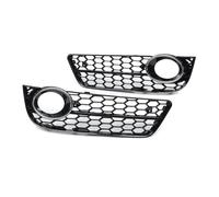 Rejillas radiador delanteras coche Para A5 Coupé/Sportback 2008-11 Cabriolet 2010-2011 Parachoques Delantero Luz Antiniebla Rejilla Lámpara Cubierta Malla(WIth Chrome)